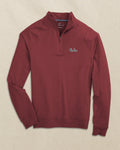 The front view of the Southern Tide USC Gamecocks Carolina Script Cruiser Quarter Zip by Southern Tide - Heather Chianti